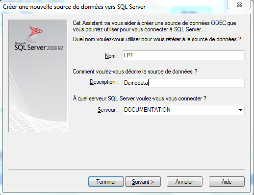 Configurer l Administrateur de sources de donn es ODBC